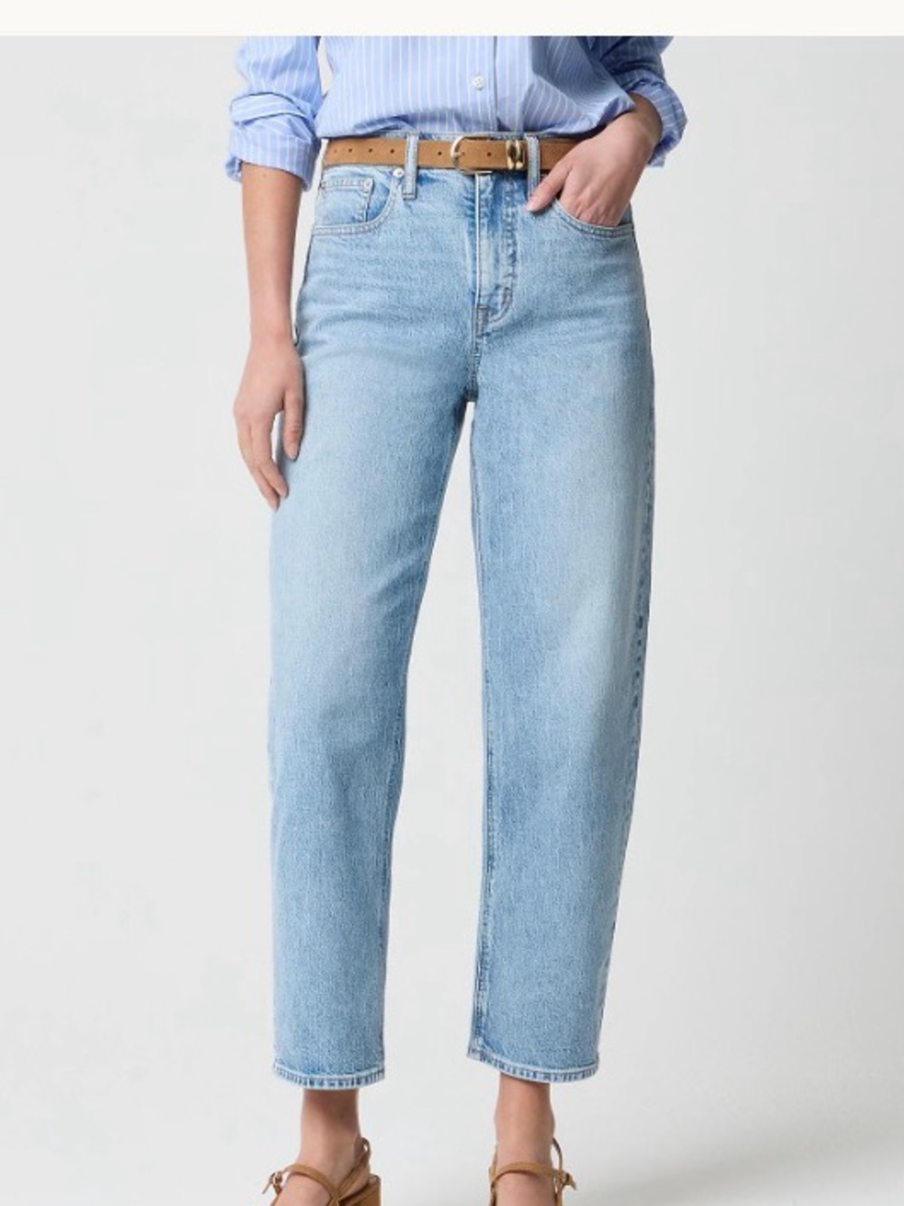 J. Crew Slim Barrel Light Blue Women's Relaxed Stretch Jeans Size 28